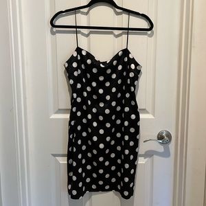 Topshop Black Polka Dot Shift Dress